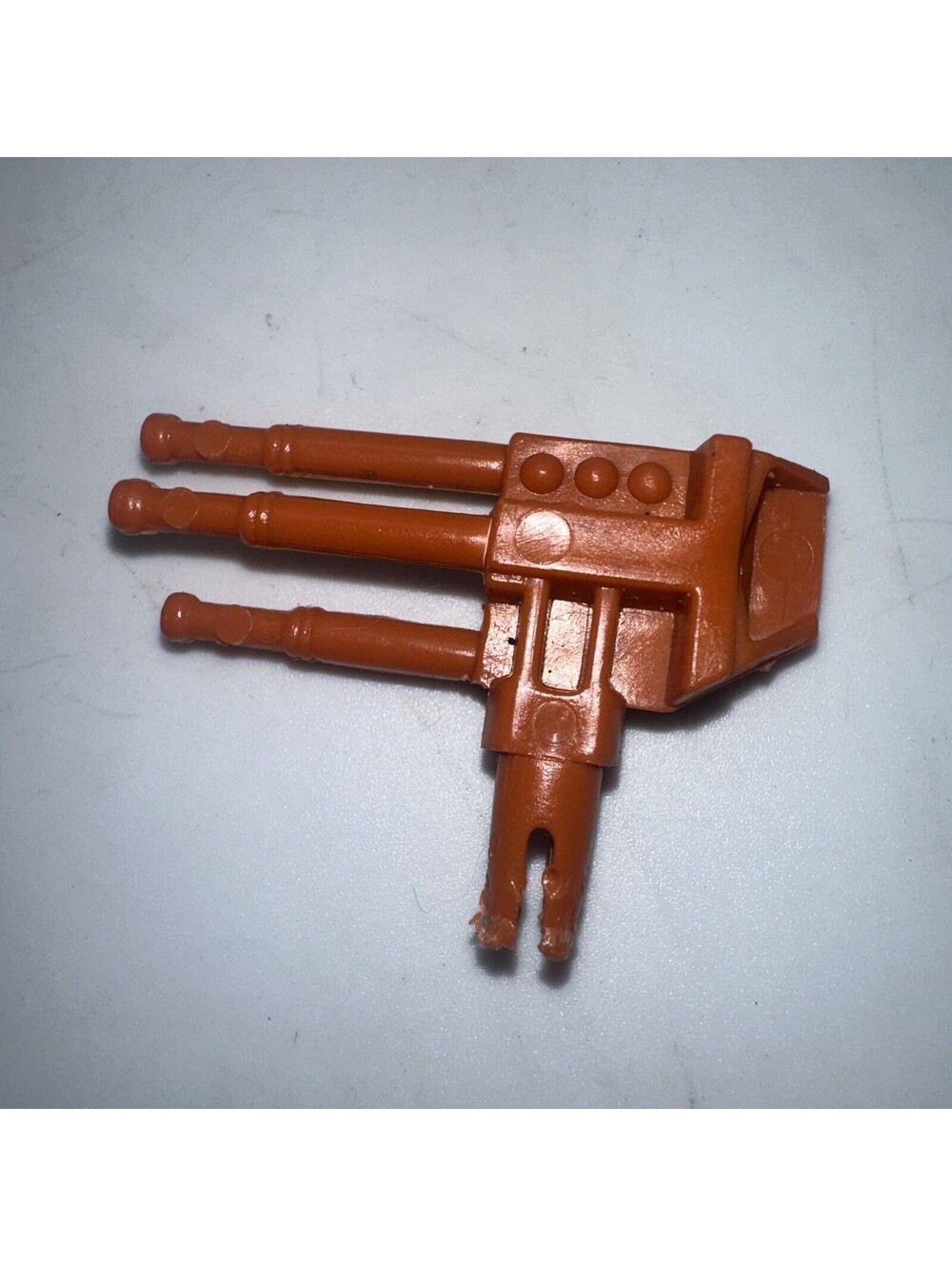 1983 Mattel Jayce Wheeled Warriors Battle Base 3 Barrel Blaster Orange Gun